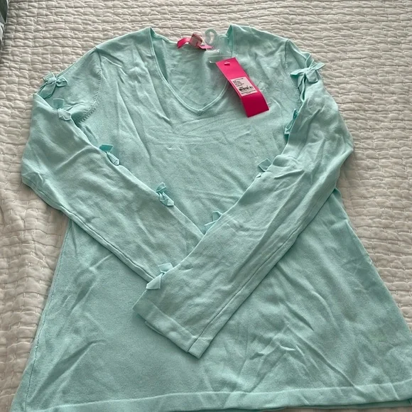 Lilly Pulitzer Edina Sweater - Whisper Blue - size S - Picture 1 of 2